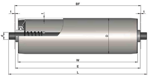 无动力滚筒输送机滚筒设计原理和结构图